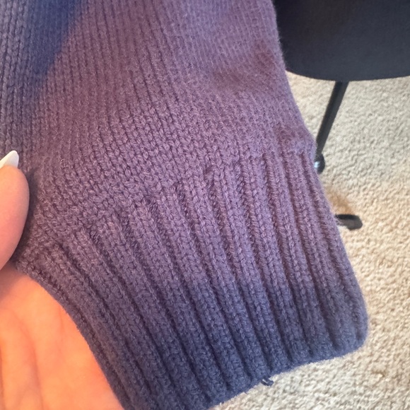 Grayson Threads Cropped style teddy bear knit sweater, blue and white womens XL - Picture 8 of 12